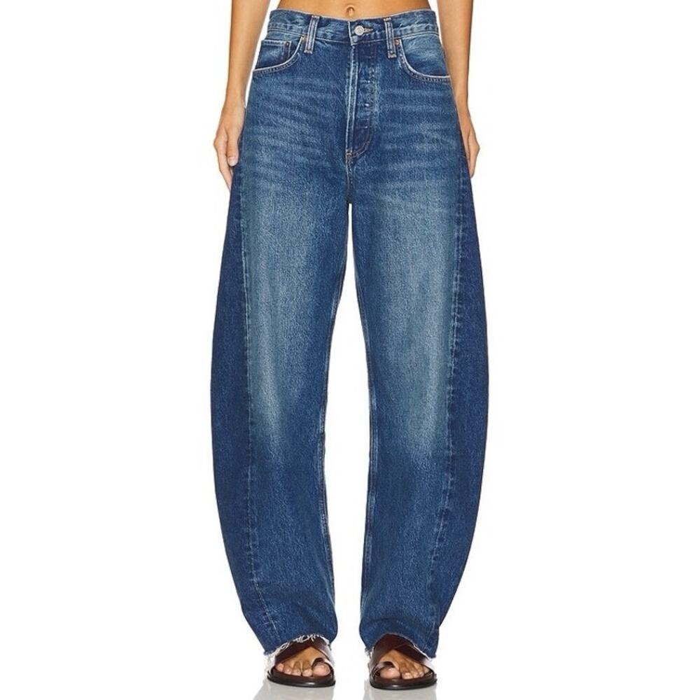 Wide Leg Women's Jeans in Dark Blue